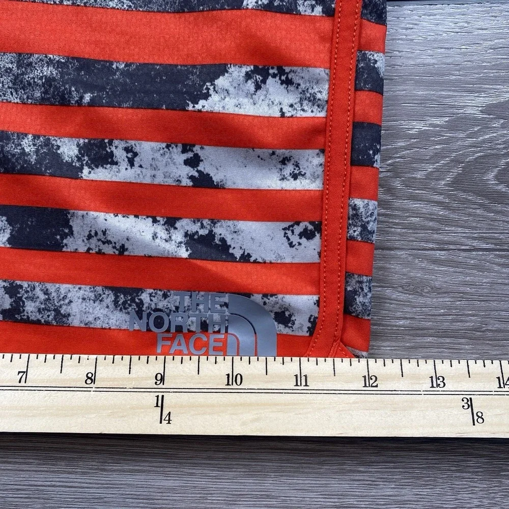 The North Face Mens Whitecap Boardshorts Red Grey Stripes 34 Swim‎ Beach